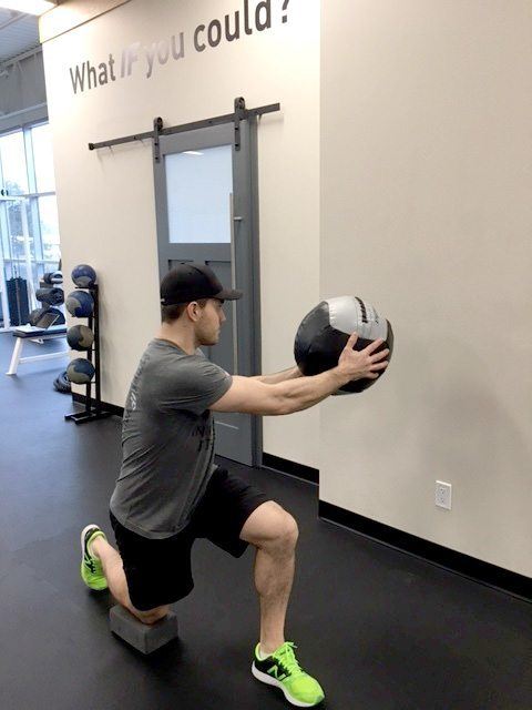 Half Kneeling Medicine Ball Pass