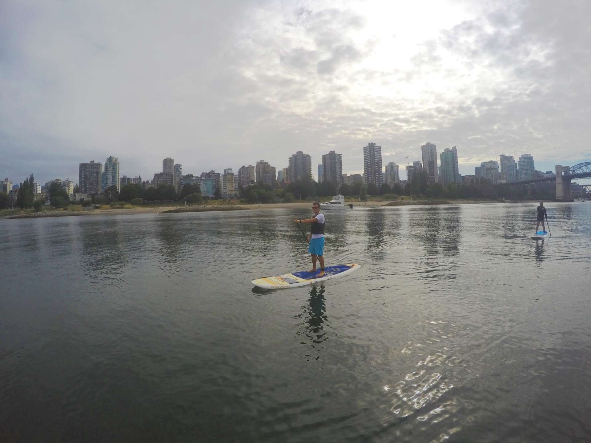 paddle boarding with a view